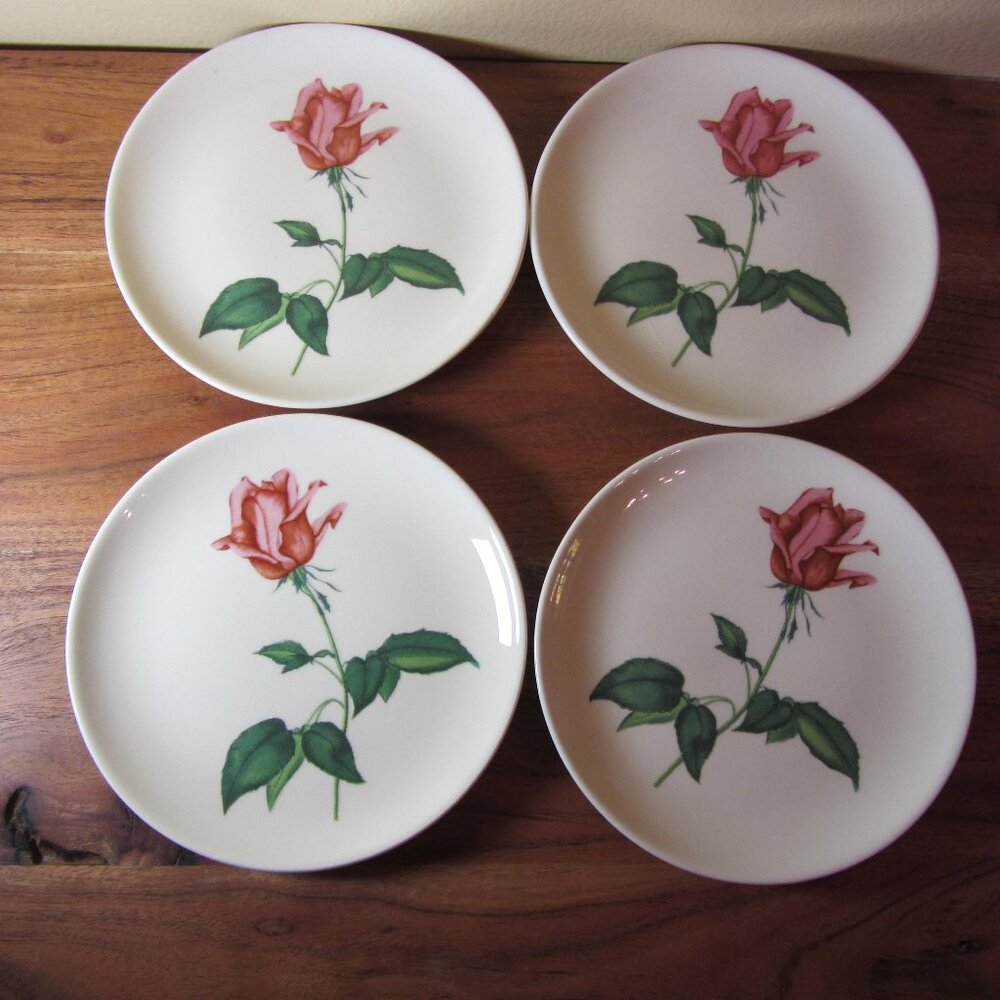 harmony house betsy rose salad plate vintage set of 4 (W3654)